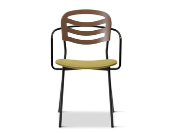 FARAH METAL 314-M - Stackable steel chair with armrests open back by Origins 1971 - view 3